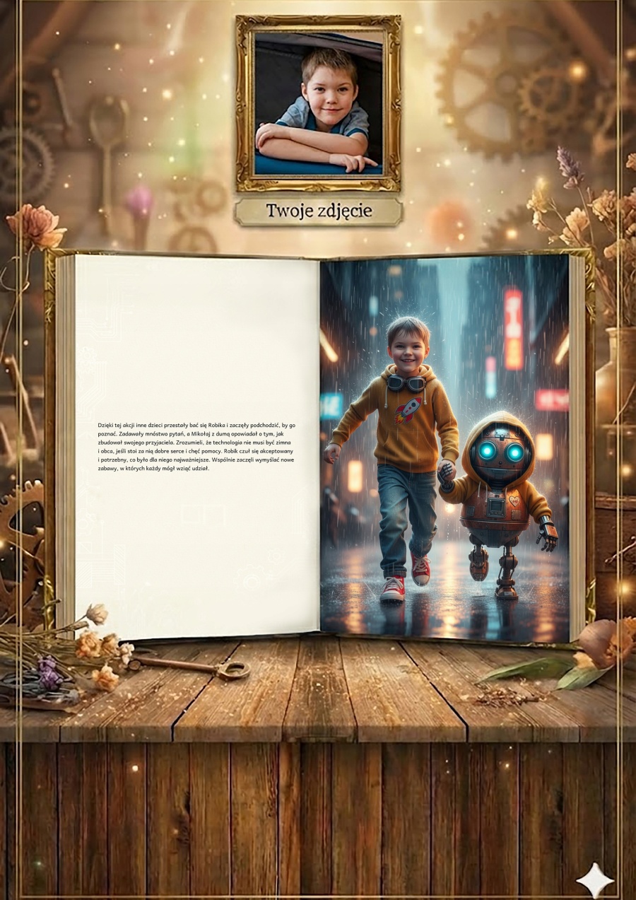 Ja i mój pierwszy robot-przyjaciel - personalizowana fotorealistyczna książka