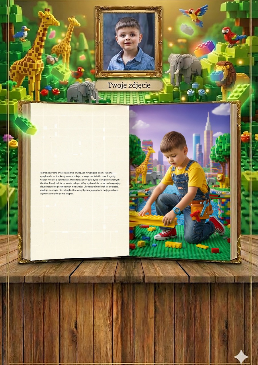 Ja - konstruktor niezwykłych klocków - personalizowana fotorealistyczna książka