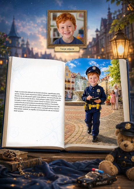 Ja na Tropie - Pierwsza Misja Małego Policjanta - personalizowana fotorealistyczna książka