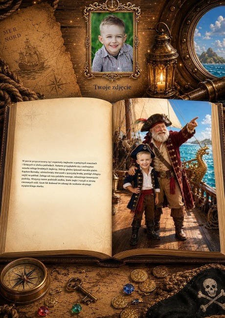 Ja i Magiczny Skarbiec Piratów - personalizowana fotorealistyczna książka